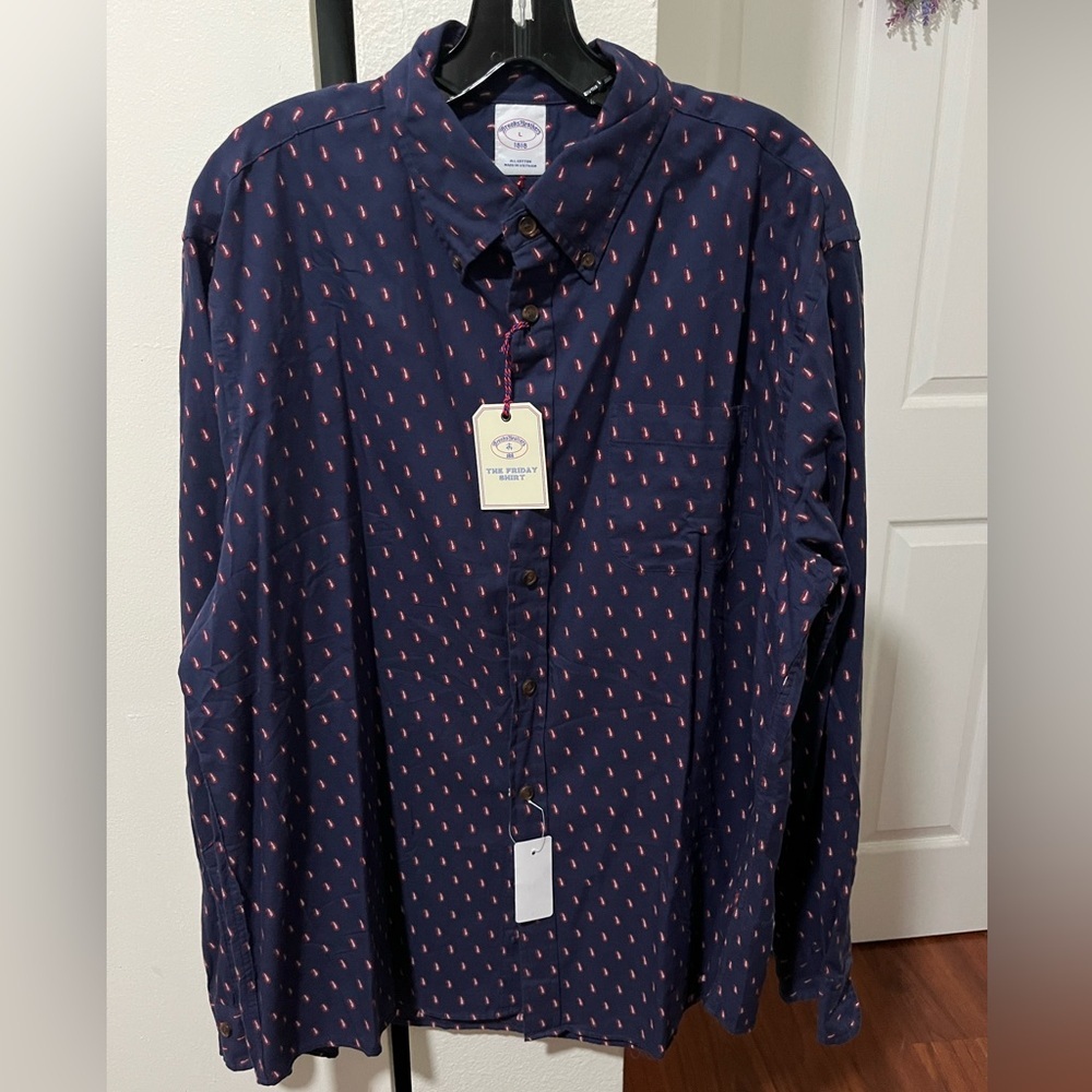 Brooks Brothers Navy Button-Down Shirt